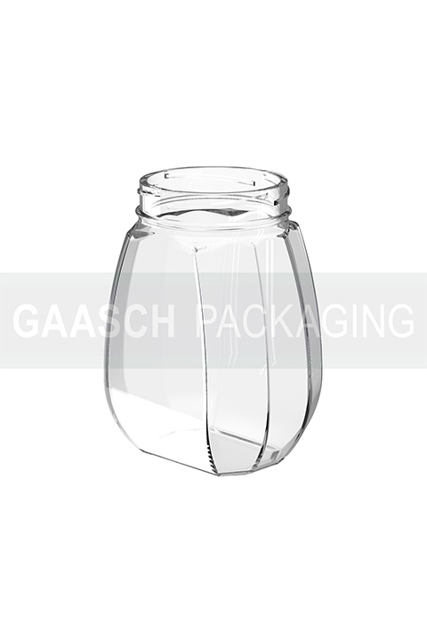 385 ML JAR FLINT TO 63 MM