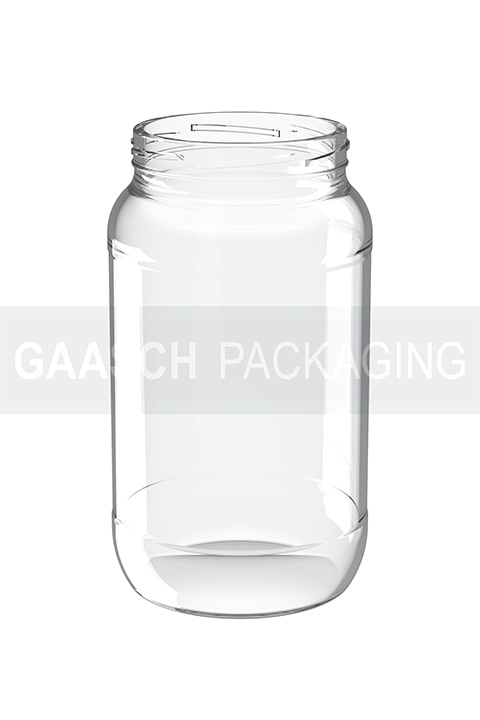 1000 ML JAR ROUND FLINT