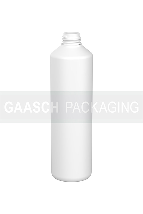 500 ML ROUND PE WHITE DIN 28